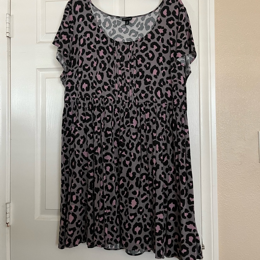 Torrid animal print, babydoll dress